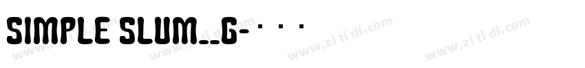 Simple Slum__G字体转换